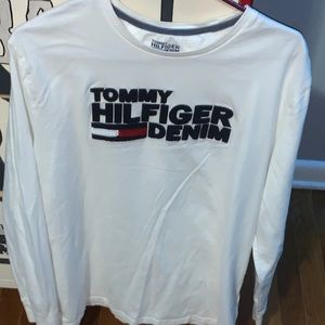 Men’s Large White Tommy Hilfiger Denim T-Shirt